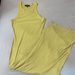 Lulu's Mustard Yellow Sleeveless Maxi Dress